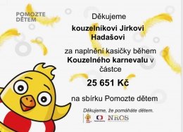 Pomozte dětem 2020 - vybrali jsme 25 651 Kč!